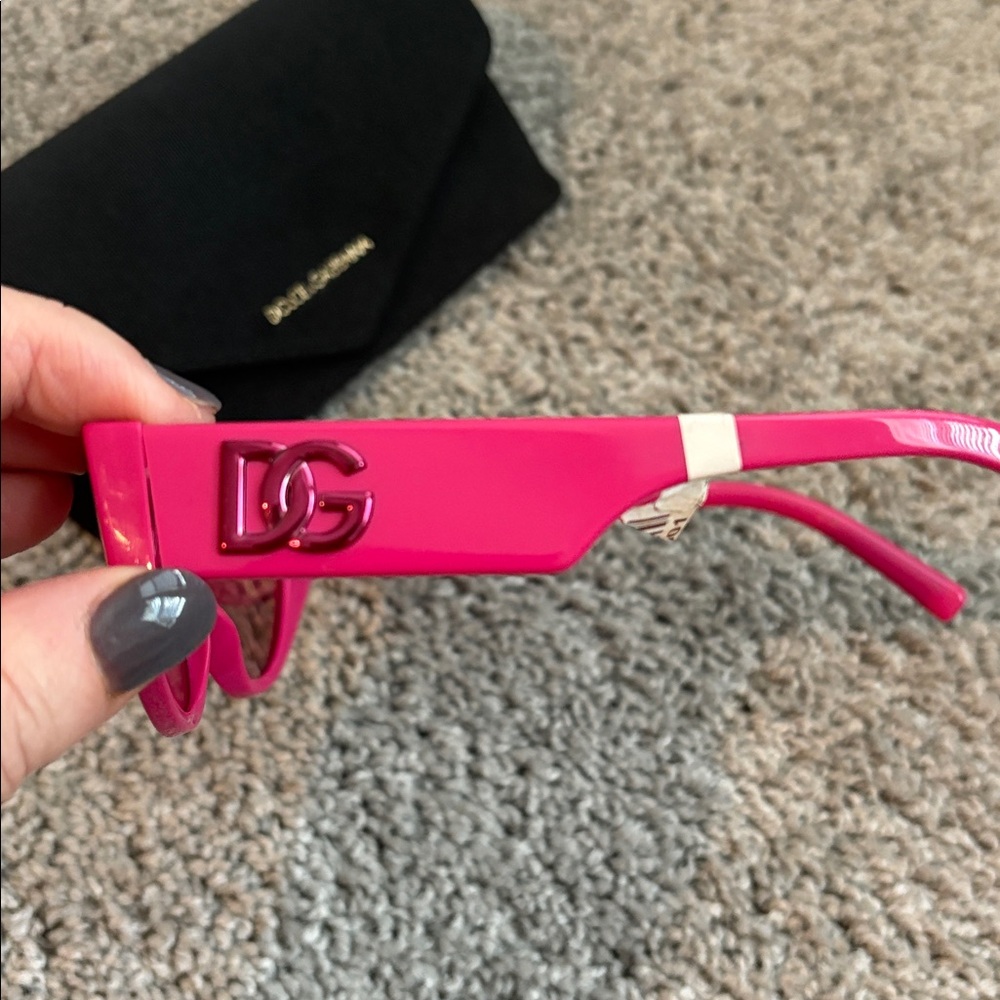 Dolce & Gabbana Fuchsia Cat-Eye Sunglasses - Picture 3 of 6